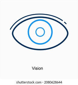 Vision or Eye Icon Concept