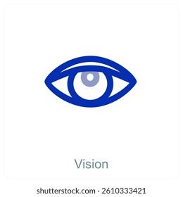 Vision and eye icon concept