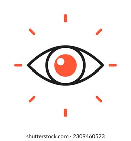 Vision eye icon. Visualization. Vector.