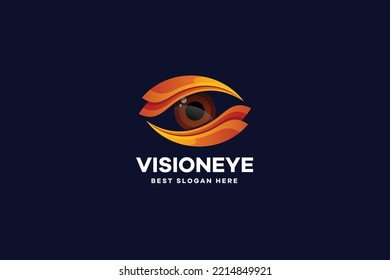 Vision Eye Illustration Logo Gradient Vector