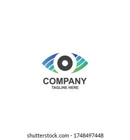vision with eye logo design, icon, vector, element, template