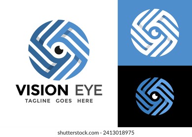 Vision Eye Logo design vector symbol icon illustration