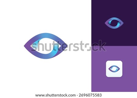 vision eye logo design vector template