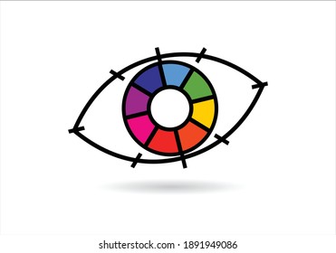 vision eye logo or icon. flat eye logo or icon 