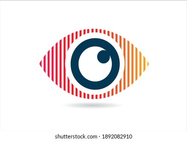 vision eye logo or icon. flat eye logo or icon
