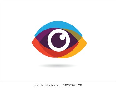 vision eye logo or icon. flat eye logo or icon
