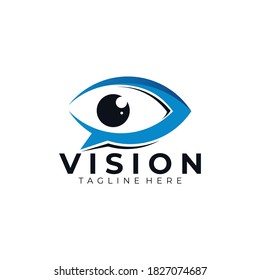 vision eye logo icon vector isolated