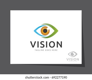 vision eye logo icon vector template