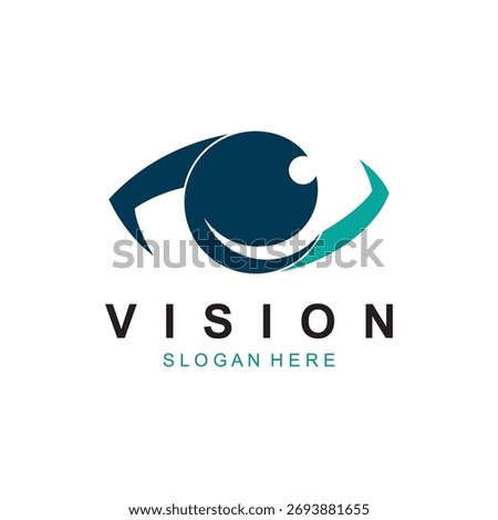 vision eye logo icon vector isolated design