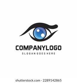 vision eye logo vector icon