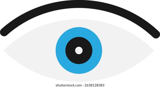 Vision Eye View Icon Vector Flat Illustration