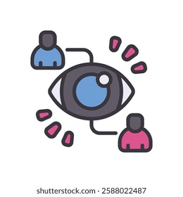 vision filled color icon. vector icon for your website, mobile, presentation, and logo design.