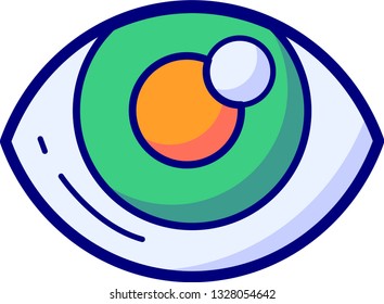 Vision - filled outline vector icons