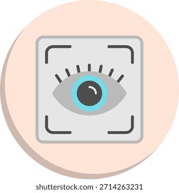 Icono de estilo de círculo plano de visión