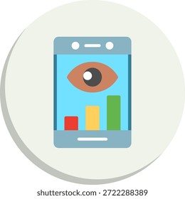 Icono de estilo de círculo plano de visión