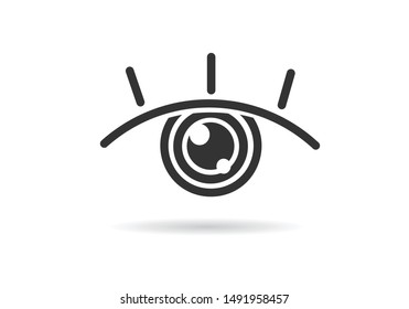 vision flat eye icon, sign or logo vector
