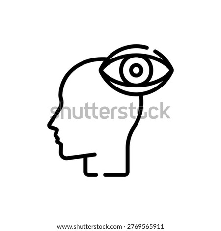 Vision Future Goal See Eye Focus Dream Plan Inspire Strategy Icon