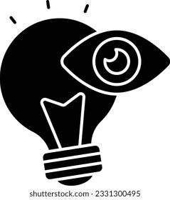A vision  glyph icon design