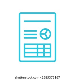 Vision and Goals icon, Blue icon isolated on white