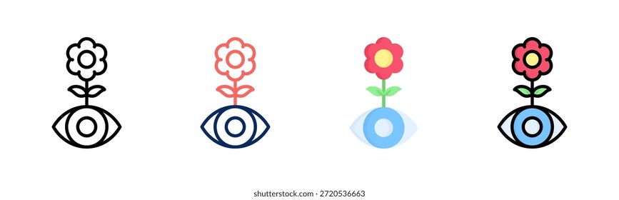 Conjunto de iconos de crecimiento de visión colección de estilo múltiple
