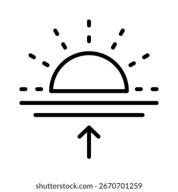Elemento de icono de horizonte de visión para el diseño
