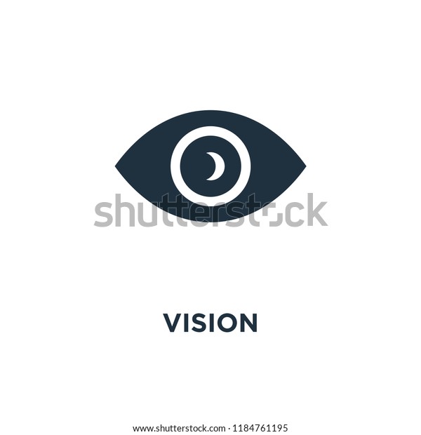 Vision Icon Black Filled Vector Illustration Stock Vector (Royalty Free ...