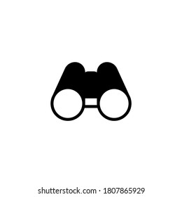Vision Icon in black flat glyph, filled style isolated on white background
