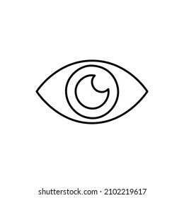 Vision Icon  in black line style icon, style isolated on white background