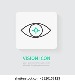 Vision icon. Business concept. flat icon for apps and websites. Vector illustration.