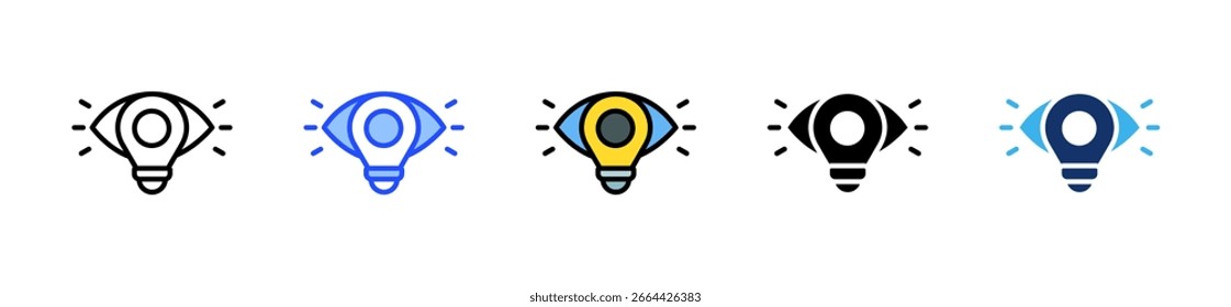 Coleção de Ícones da Visão com Vários Estilos