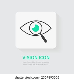 Vision icon. Company growth concept. flat icon for apps and websites. Vector illustration.