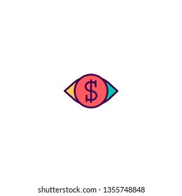 Vision icon design. Marketing icon vector illustration