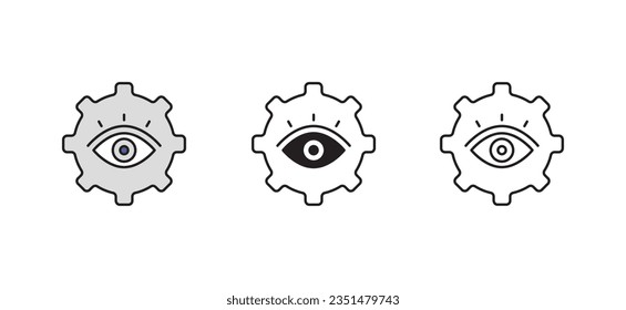 Vision icon design with white background stock illustration