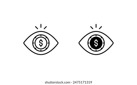 Vision icon design with white background stock illustration