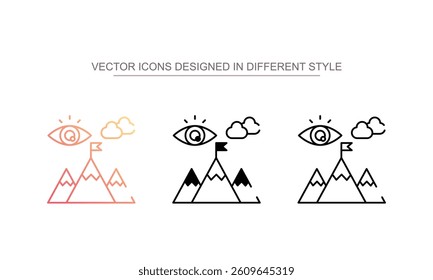 Vision icon design with white background stock illustration