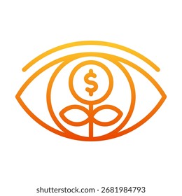 Elemento De Ícone De Visão Para Design E Vetor