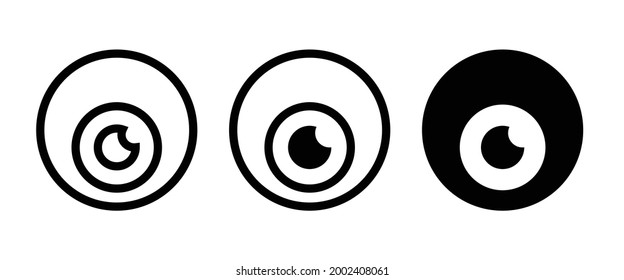 vision icon, eye vector, sign, symbol, logo, illustration, editable stroke, flat design style isolated on white