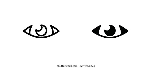 vision icon, eye vector, sign, symbol, logo, illustration, editable stroke, flat design style isolated on white. view, look, opinion, glance, peek, glimpse, dekko, eyebeam, eyewink 