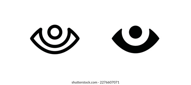vision icon, eye vector, sign, symbol, logo, illustration, editable stroke, flat design style isolated on white. view, look, opinion, glance, peek, glimpse, dekko, eyebeam, eyewink 