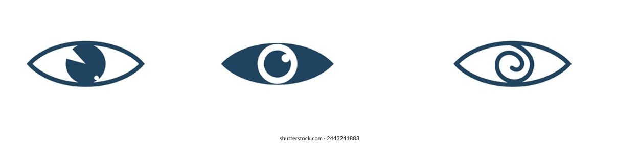 icono de visión, vector de ojos, signo, símbolo, logotipo, ilustración, trazo editable, estilo de diseño plano aislado en blanco. ver, mirar, opinión, mirada, vistazo, vistazo, visión, haz de ojos, ojo