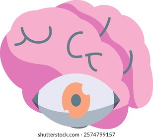 Vision Icon - Flat Color Style - Neuroscience Theme