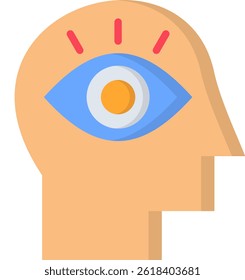 Vision Icon Flat Vector Illustration
