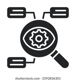 Vision Icon Glyph Style. Vector Illustration For Graphic Design