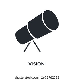 Estilo de glifo de icono de visión. Ilustración vectorial Para El Diseño gráfico