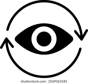 Vision Icon Glyph Vector Illustration