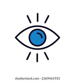 Vision icon isolate white background stock illustration.