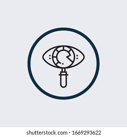 Bildsymbol einzeln auf weißem Hintergrund aus der Datacompanterie. Modisch und modern gestaltetes Vision Symbol für Logo, Web, App,