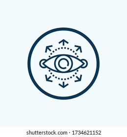 icono de visión aislado en fondo blanco de la colección del gestor de datos. icono de visión trendy y símbolo de visión moderna para logotipo, web, app,