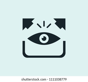Vision icon line isolated on clean background. Vision icon concept drawing icon line in modern style. Vector illustration for your web mobile logo app UI design.