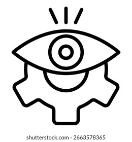 Estilo De Línea De Icono De Visión Para Varios Propósitos De Diseño